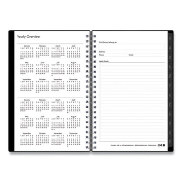 Blue Sky® Enterprise Weekly-monthly Planner, Enterprise Formatting, 8 X 5, Black Cover, 12-month (jan To Dec): 2022 freeshipping - TVN Wholesale